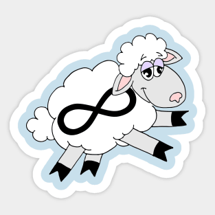 Funny Sheep Design Sleepy T-Shirt Sticker